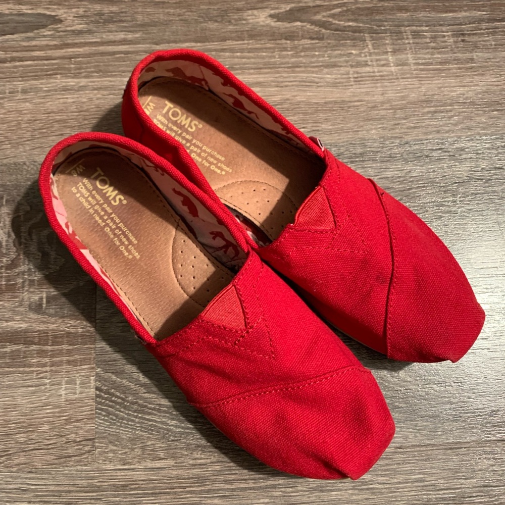 TOMS — bright red alparagata womens shoes